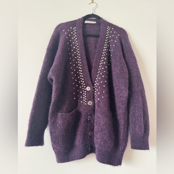 ALESSANDRA RICH
MOHAIR-BLEND LONG CARDIGAN WITH CRYSTALS size 40 - Picture 10 of 15